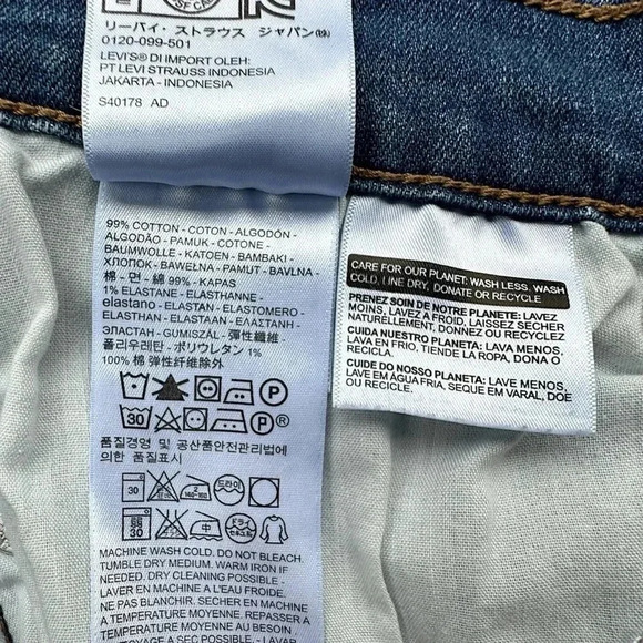 LEVI’S FIVE POCKET DENIM SHORTS BUTTON ZIP | SIZE: 29 - Picture 7 of 8